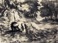 The Death Of Ophelia, 1843, Ferdinand Victor Eugène Delacroix (1798-1863) There is a larger image available through clicking!