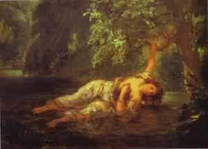 The Death Of Ophelia, 1853, Ferdinand Victor Eugène Delacroix (1798-1863)