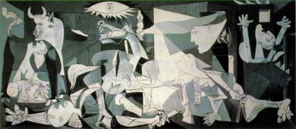 Picassos Guernica (Gernikara), fra 1937, som en hommage til bombeofrene i Madrid