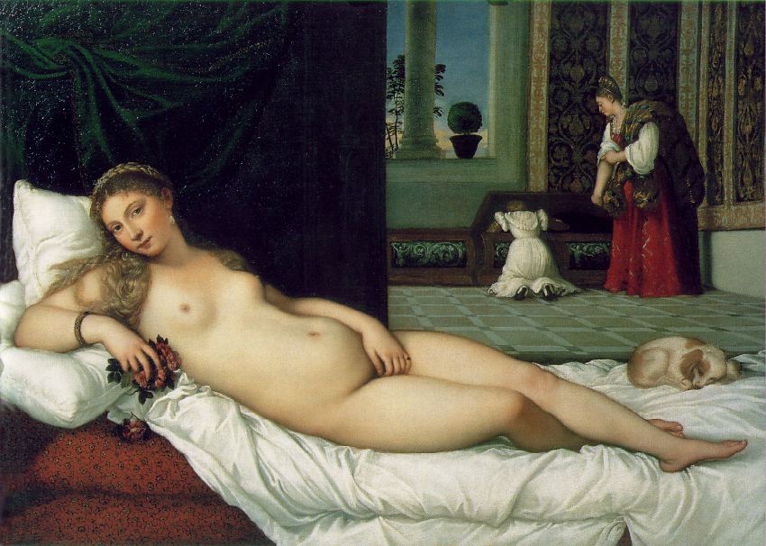 * Foto av m&aring;leriet Venus fr&aring; Urbino, m&aring;la av Tizian i 1538