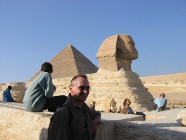 Vor dem Sphinx bei Kairo :: Dezember 2002