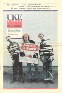 ukeadressa 8. september 1990, forside © Bent Ramberg (Klikk for større bilde!)